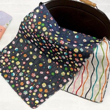 京都くろちく　両面ガーゼてぬぐい（飴尽くし）の画像