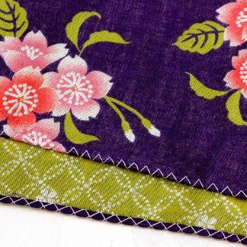 京都くろちく　両面ガーゼはんかち（夜桜）画像