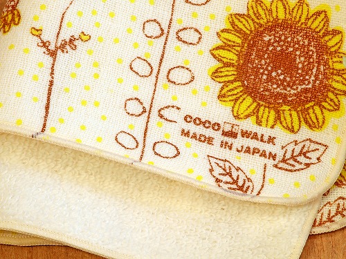 COCO WALK タオルハンカチ（黄色フラワー）画像