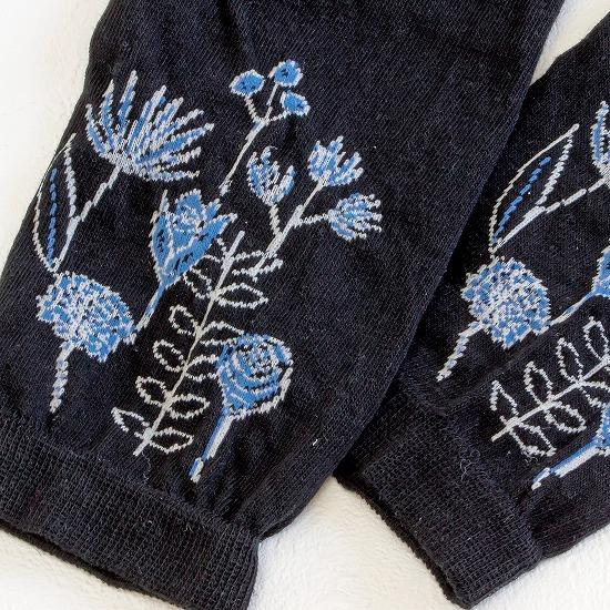 MAISON BLANCHE　おさんぽアームカバー（フラワー）ブラックの画像