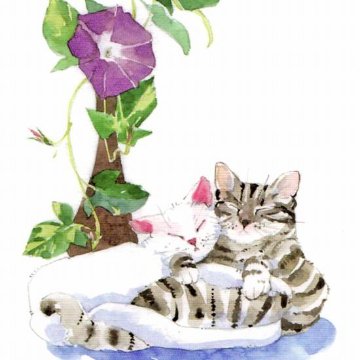 三好貴子 ポストカード（寄り添う）の画像