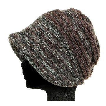 カラフルボーダー　ニットフードの画像