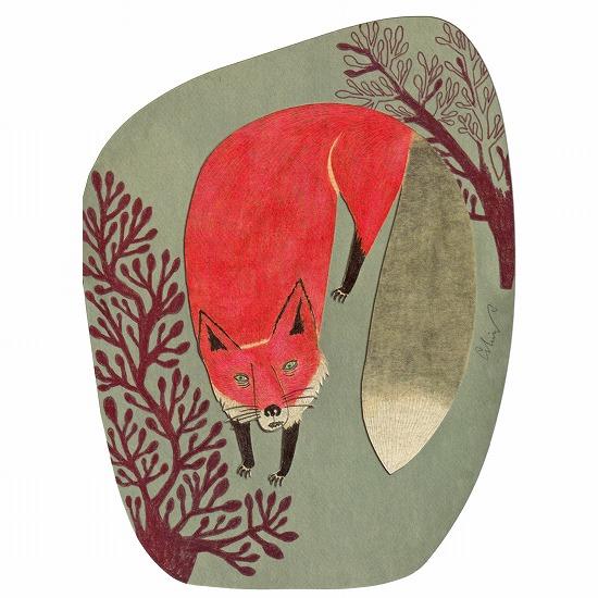 morita MiW　ポストカード（枯れ木の森と狐）画像