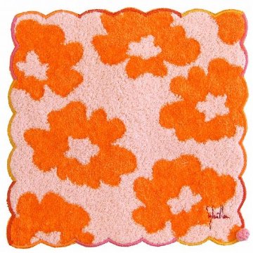 シビラ　ミニタオルハンカチ（大花）オレンジ画像