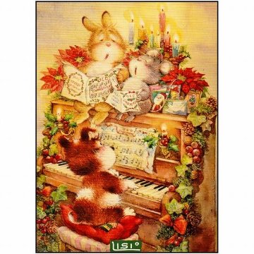 リシ・マーチン　クリスマスポストカード（お歌）画像