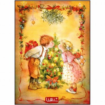 リシ・マーチン　クリスマスポストカード（キス）画像
