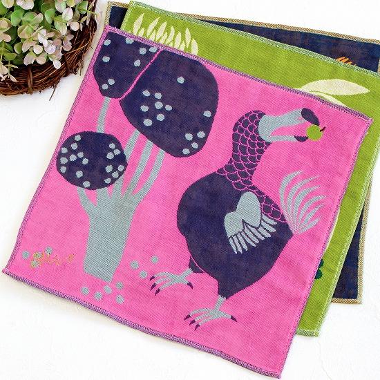 moritaMiW　3重ガーゼハンカチ（ドードーと木の実）の画像