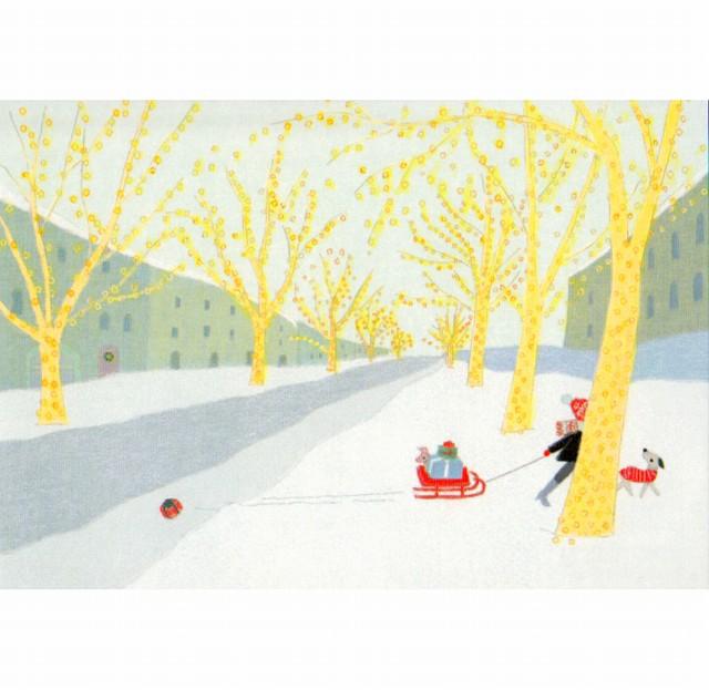 ひらいみも ポストカード（子ブタとソリ）の画像