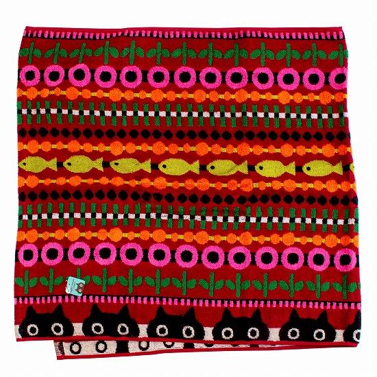 マタノアツコ　バスタオル（MEMEお気に入り）レッドの画像