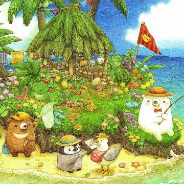 ちっぷ ポストカード（くまの夏季休暇）の画像
