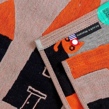 マタノアツコ　ガーゼバスタオル（迷子のMEME BEBE）グレーの画像