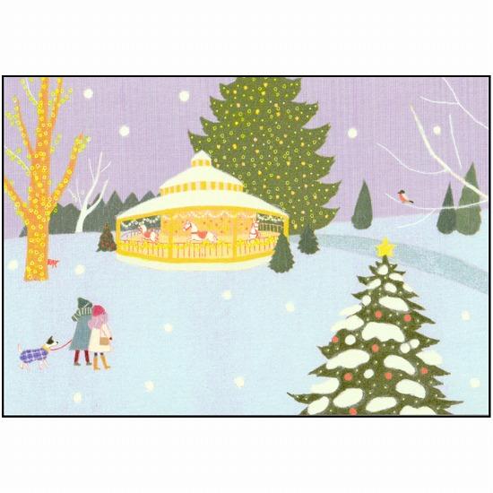 ひらいみも ポストカード（子ブタとメリーゴーランド）の画像