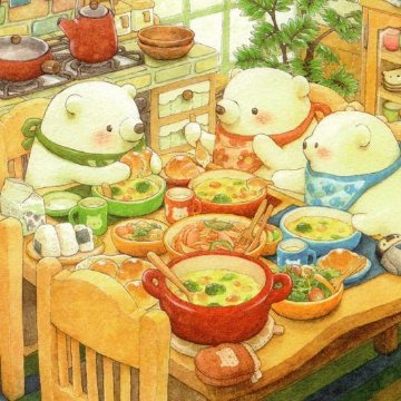 ちっぷ ポストカード（仲良し兄弟の楽しい食卓）の画像