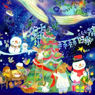 Roko ポストカード（月と星空のクリスマス）画像