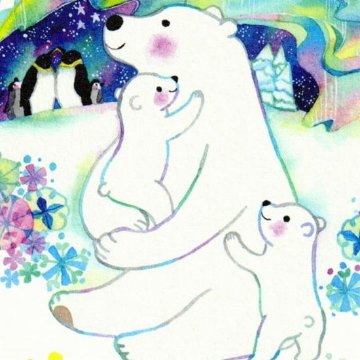Roko ポストカード（オーロラとシロクマ）の画像