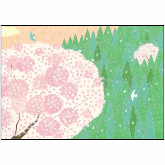 ひらいみも ポストカード（桜の木：山）の画像