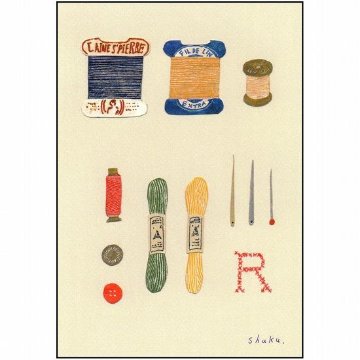 西淑 ポストカード（糸と針）の画像