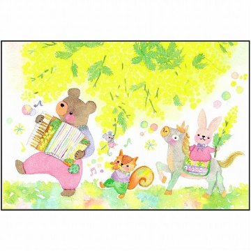 Roko ポストカード（ミモザ行進曲）の画像