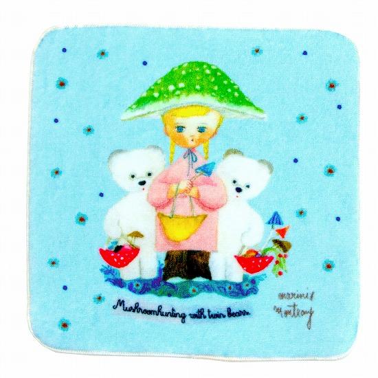 マリーニ＊モンティーニ　タオルハンカチ（twin bears）の画像