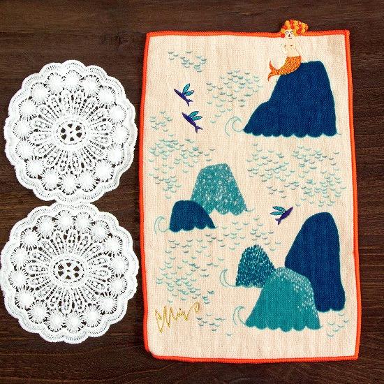 moritaMiW　ポケットハンカチ（ラララ人魚）の画像