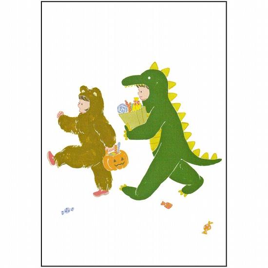 北原明日香 ポストカード（着ぐるみ　恐竜たち）画像