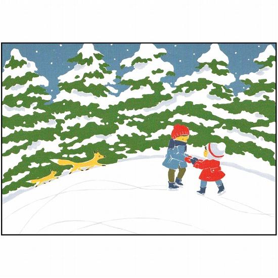 北原明日香 ポストカード（雪のアイススケート）の画像