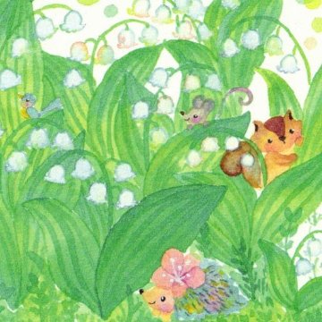 Roko ポストカード（すずらんの森で）の画像