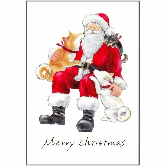 村田なつか ポストカード（しばいぬとサンタクロース）の画像