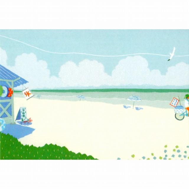 ひらいみも ポストカード（子ブタと海水浴）の画像
