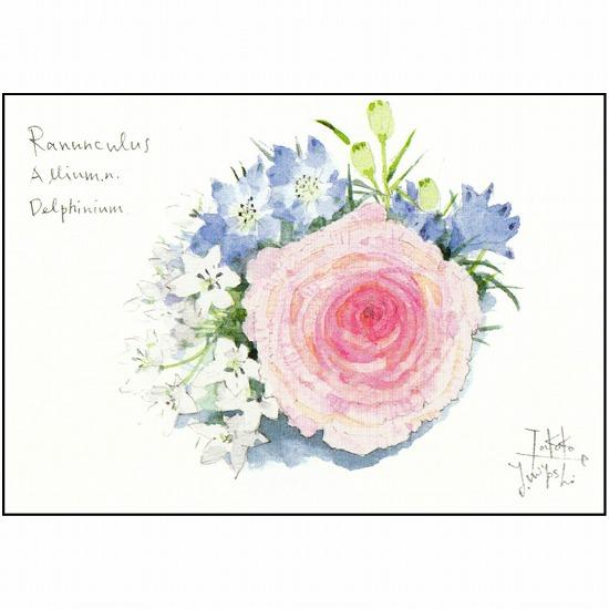 三好貴子 ポストカード（ラナンキュラス他）の画像