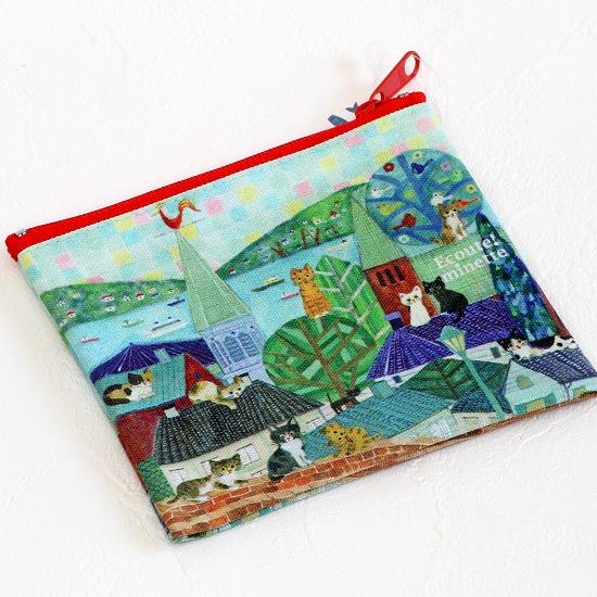 ミネット　ミニフラットポーチ（坂の街）の画像