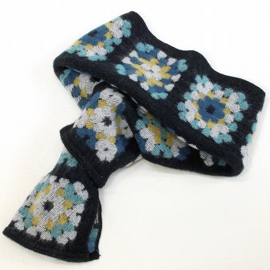 ラシクモア　フランス製プチマフラー（クロッシェ）ブルーグリーンの画像