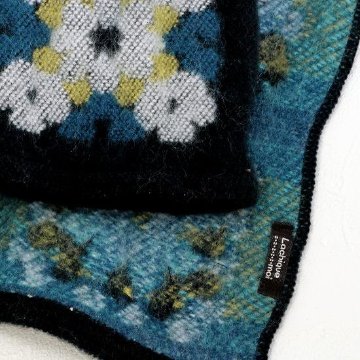 ラシクモア　フランス製プチマフラー（クロッシェ）ブルーグリーンの画像