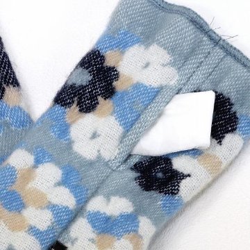 ラシクモア　ハンドウォーマー（クロッシェ）ライトブルーグレーの画像