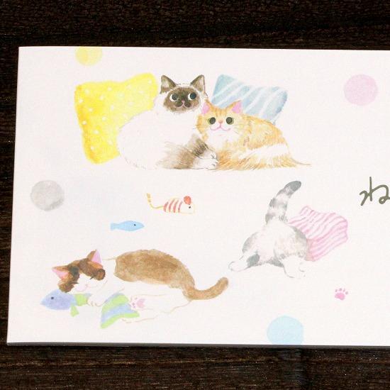 ねころび　一筆箋（猫カフェ）の画像