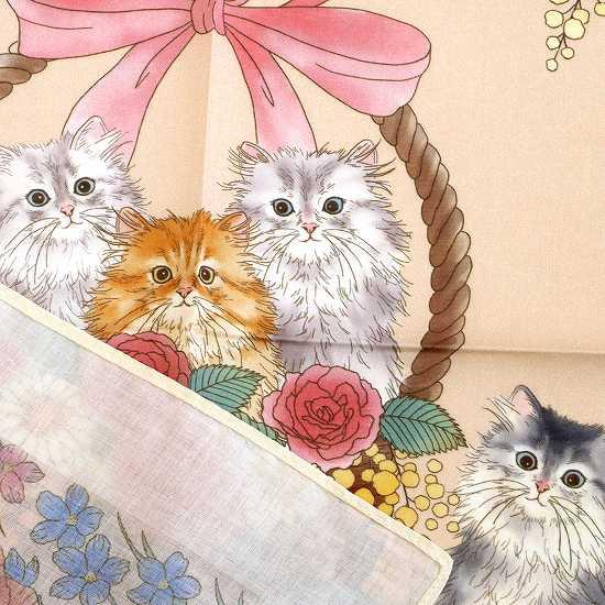 CatAll ネコハンカチ（バスケット）の画像