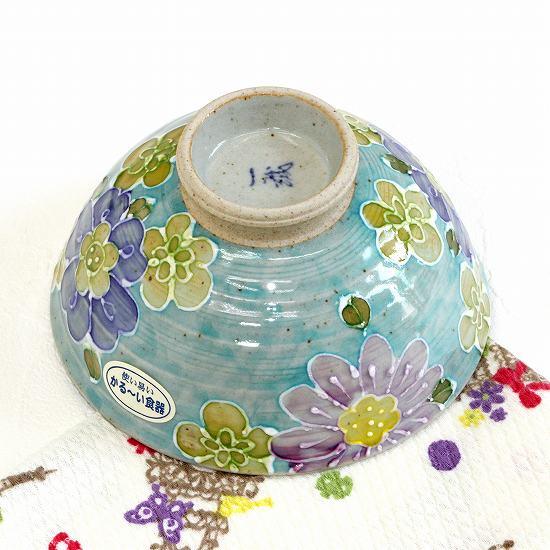 波佐見焼　軽々飯碗（一珍花想い）ブルーの画像