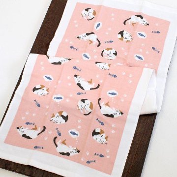 さいか　ガーゼたおる（魚の夢）ピンクの画像