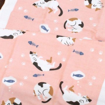 さいか　ガーゼたおる（魚の夢）ピンクの画像