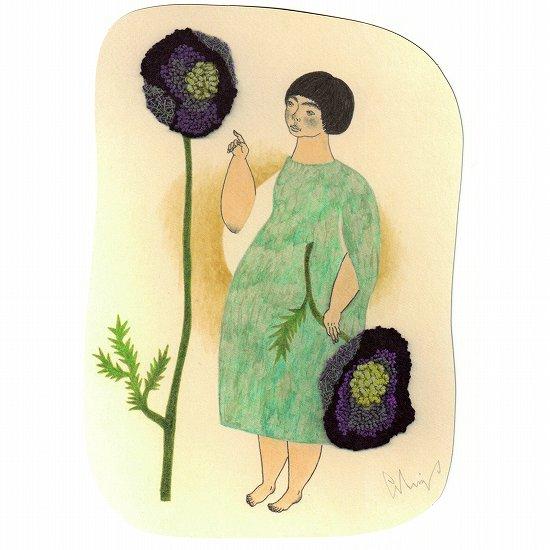 moritaMiW　ポストカード（blue flowers）の画像