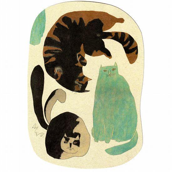 moritaMiW　ポストカード（アヲネコ　バケネコ　サビノネコ）の画像