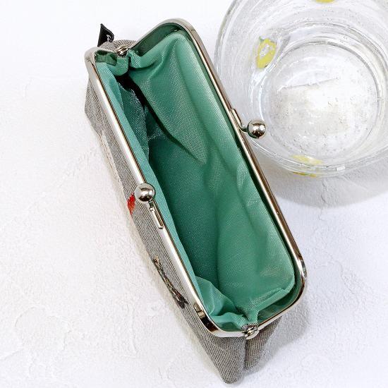 松尾ミユキ　がま口ポーチ（Mini Purse-GY　ネコ）の画像