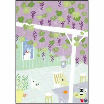 ひらいみも ポストカード（子ブタとぶどう）の画像