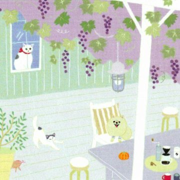 ひらいみも ポストカード（子ブタとぶどう）の画像