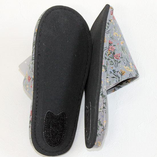 外縫いスリッパ（コール天プリント）　約24.5cmの画像