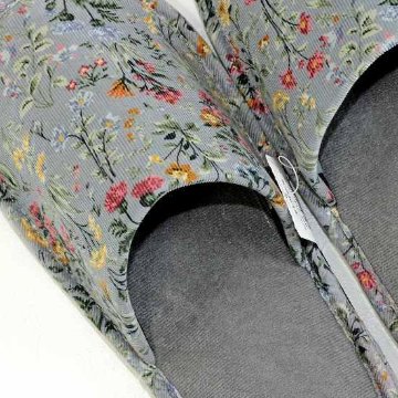 外縫いスリッパ（コール天プリント）　約24.5cmの画像