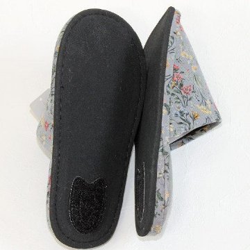 外縫いスリッパ（コール天プリント）　約24.5cmの画像