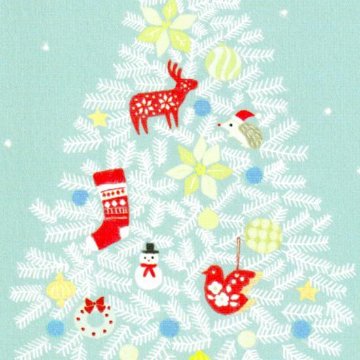 ひらいみも ポストカード（クリスマスツリー：北欧風）の画像