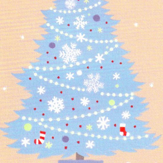 ひらいみも ポストカード（クリスマスツリー：雪結晶）の画像