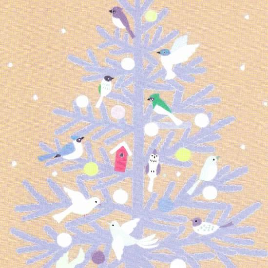 ひらいみも ポストカード（クリスマスツリー：バード）の画像